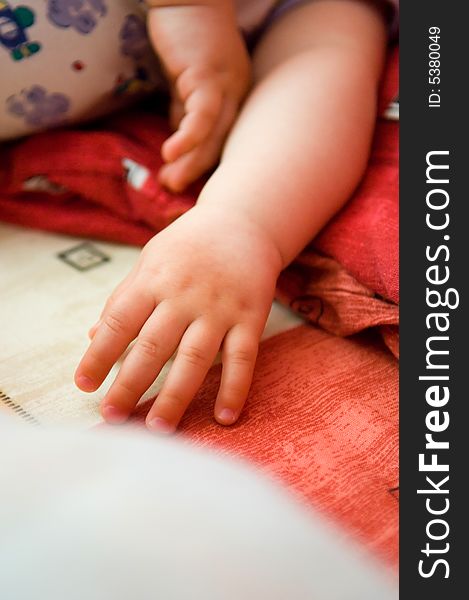 Close-up of a newborn kid's hand