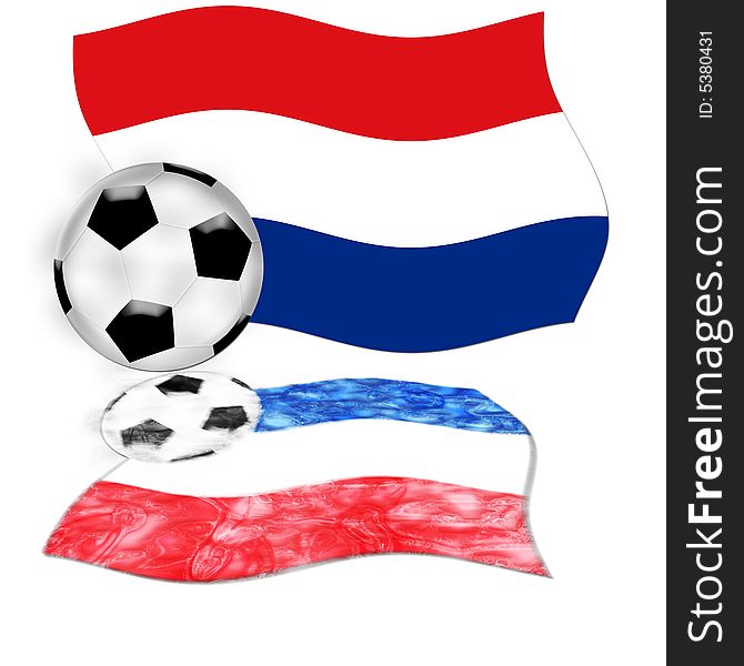 Football Netherlands Flag