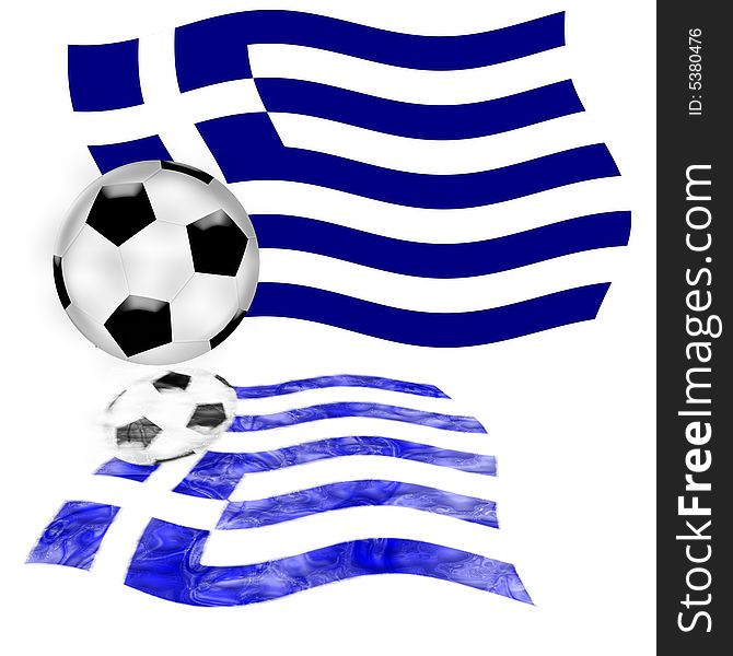 Football Greece Flag