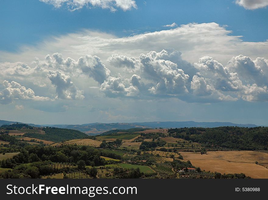 Sunny and windy day on val d'orcia, italy. Sunny and windy day on val d'orcia, italy