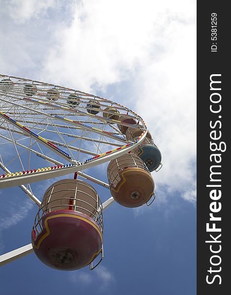 Big wheel fairground ride on the pier at Blackpool