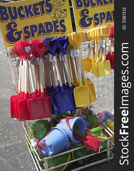 Seaside Bucket and Spades for sale in resort