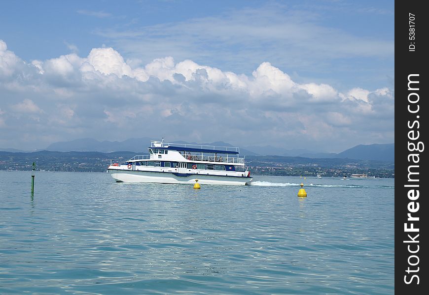 Ferry-boat On The Lake