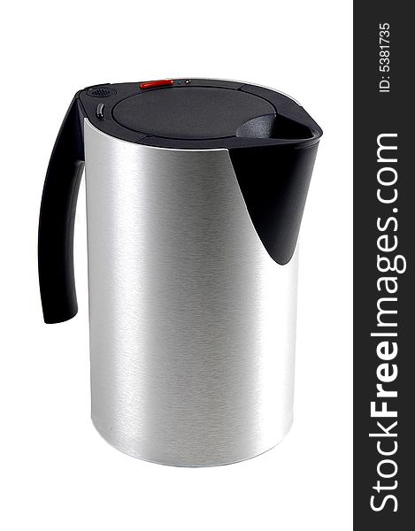 Modern electric teapot on a white background