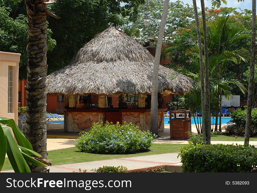 Small pool bar in the Caribic. Small pool bar in the Caribic