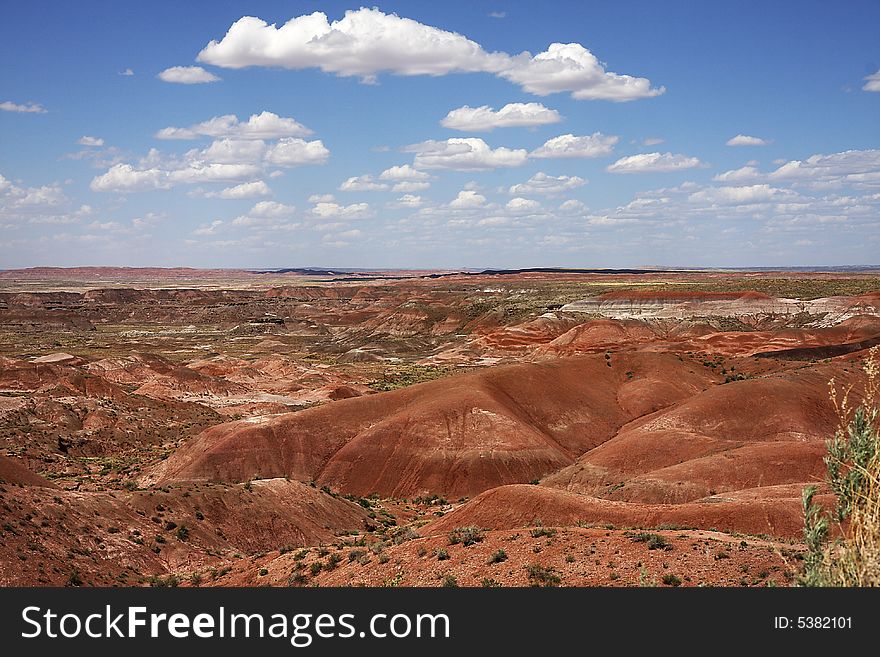 View of panorama Painting Desert in  Petrified Forest NP