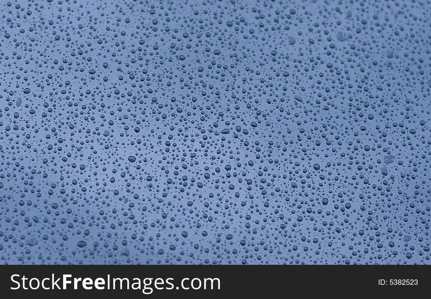 Water drops on a clean surface