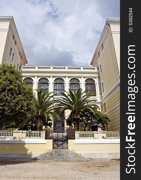 Entrence to a seaside building in zadar, croatia. Entrence to a seaside building in zadar, croatia