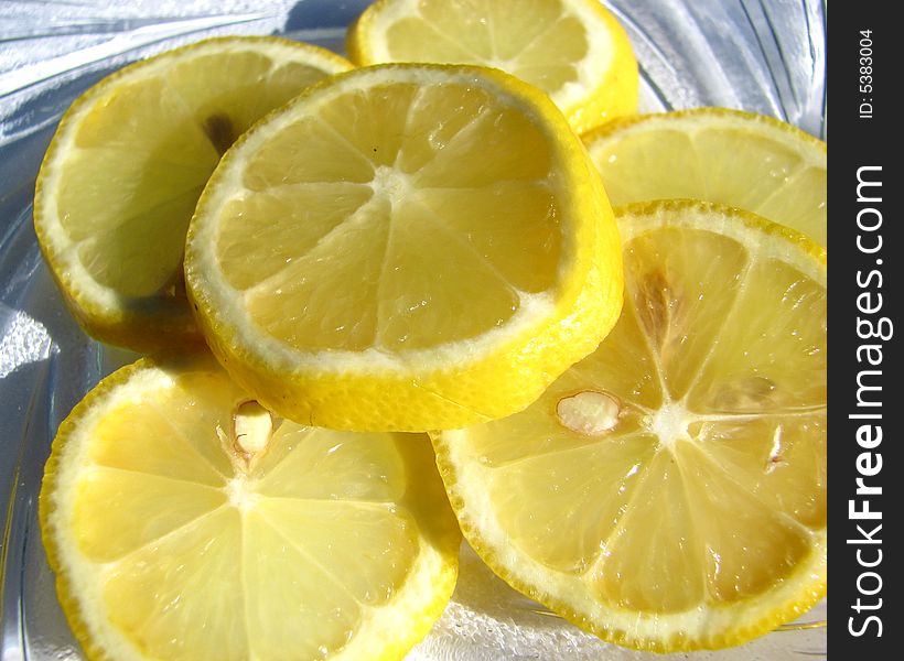 Close-up a lemon texture