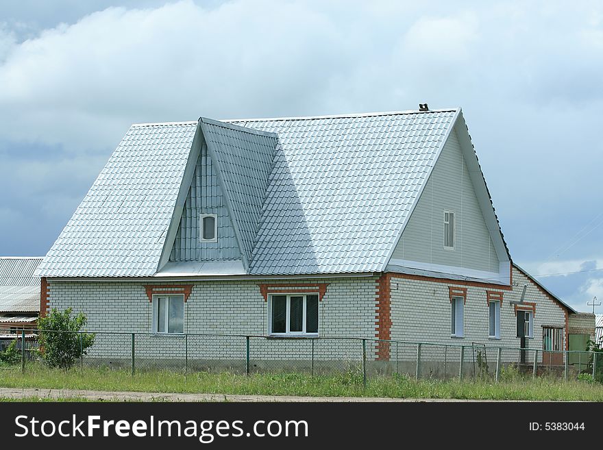 Beautiful grey house in a village