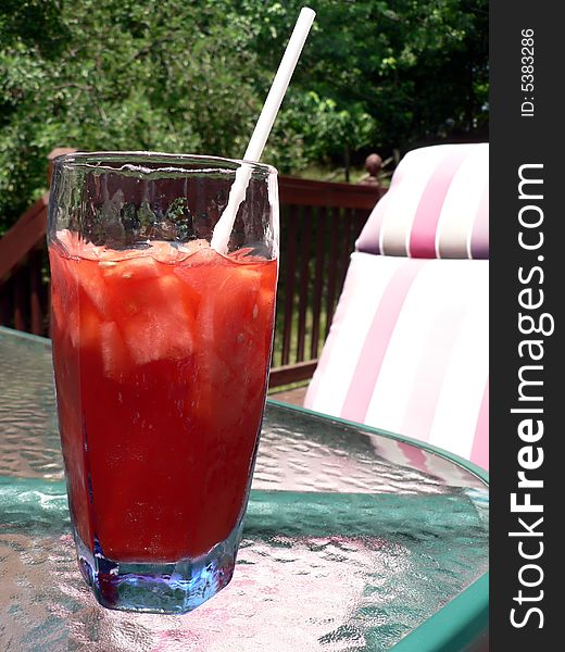 A refreshing watermelon drink made for the summertime. A refreshing watermelon drink made for the summertime