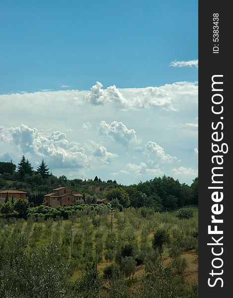 Sunny and windy day on val d'orcia, italy. Sunny and windy day on val d'orcia, italy