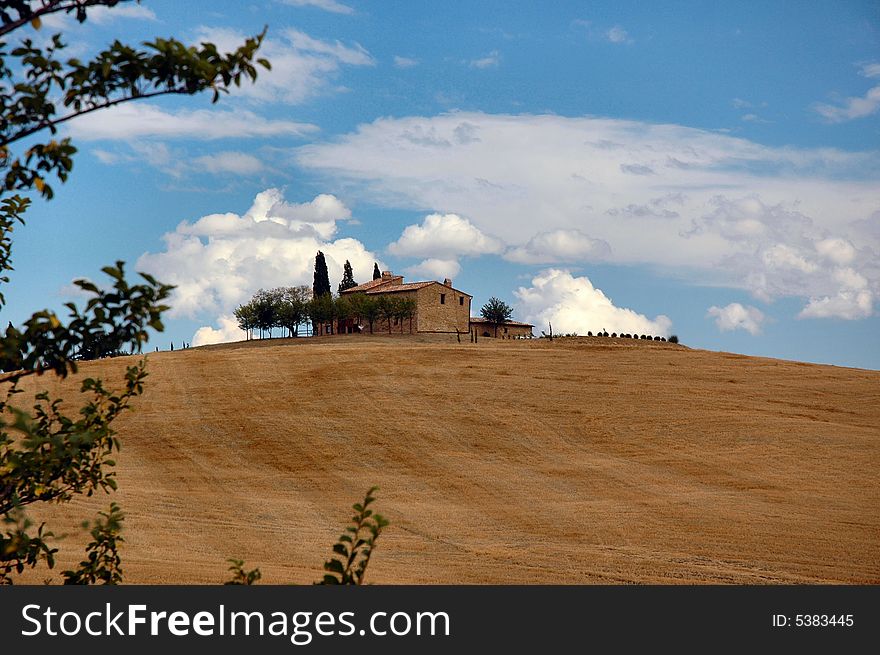 Sunny and windy day on val d'orcia, italy. Sunny and windy day on val d'orcia, italy