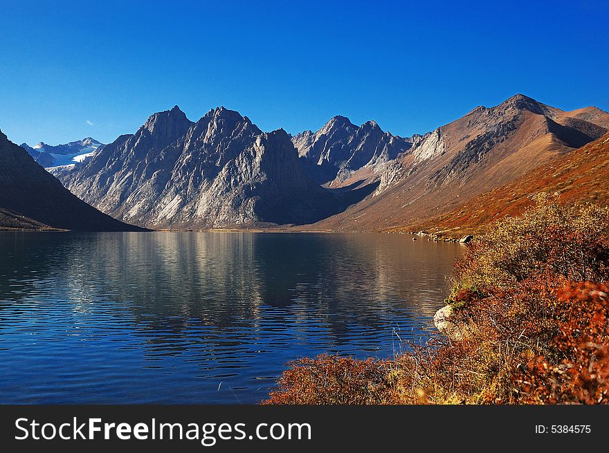 Beautiful Lake And Mountain