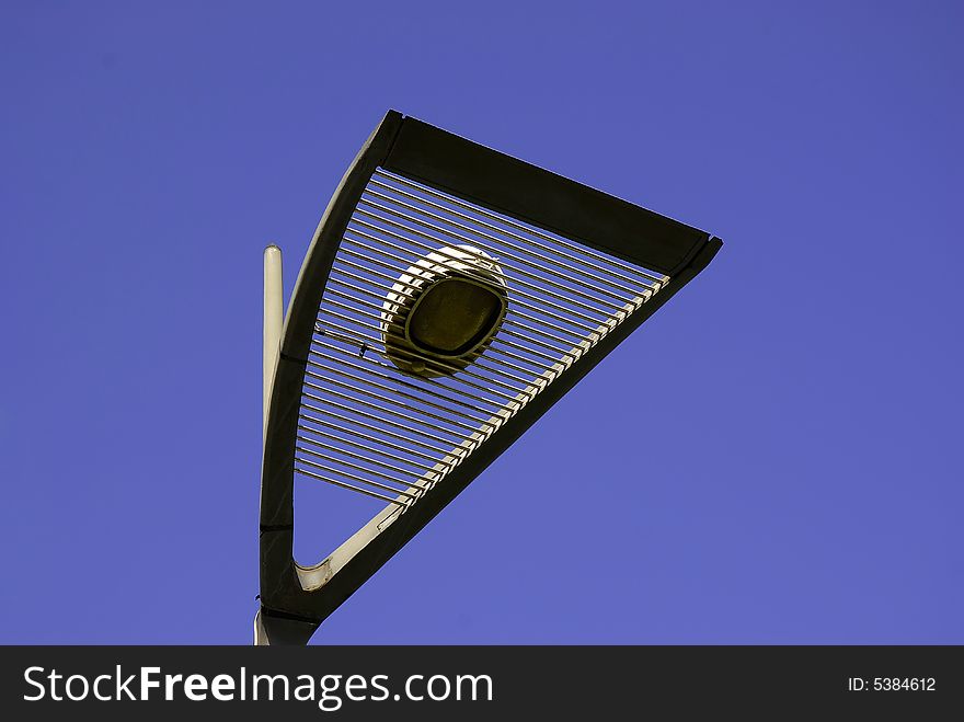 Isolated lamp with blue sky