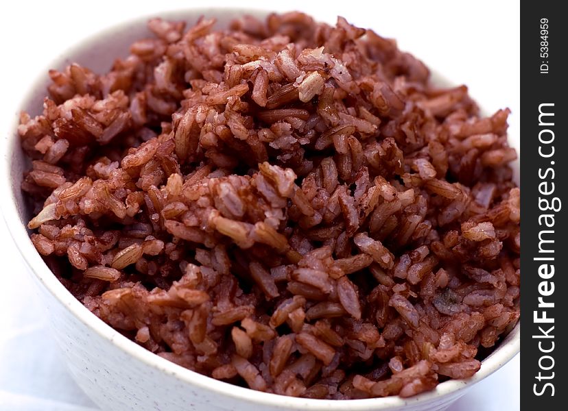 Brown rice in a bowl