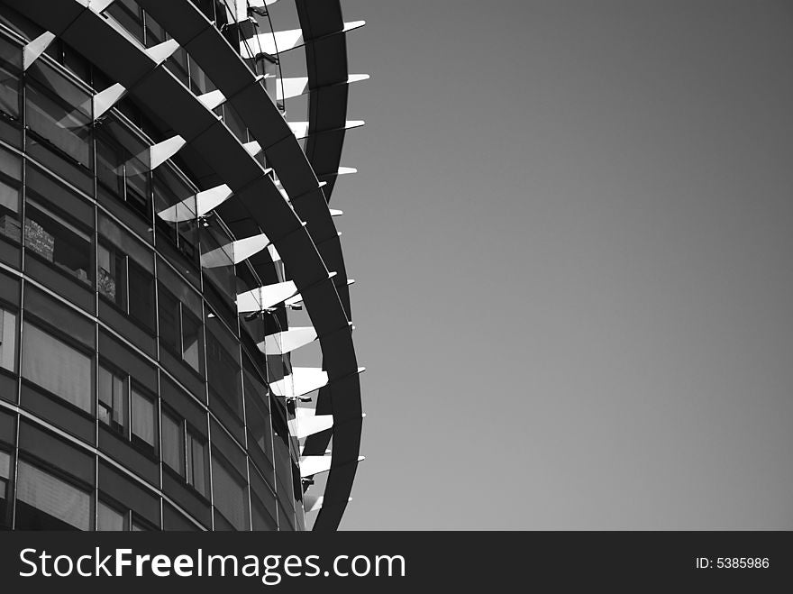 Picture of a glass and metal architecture. Suitable for architecture, construction or modern city context. Picture of a glass and metal architecture. Suitable for architecture, construction or modern city context.