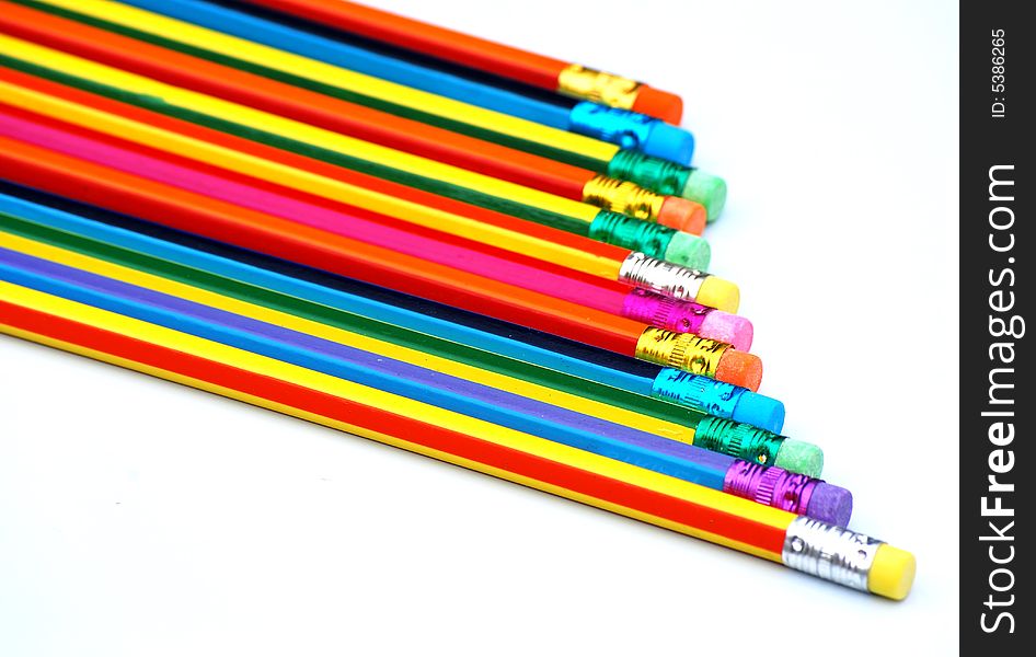 A shot of some colourful pencils