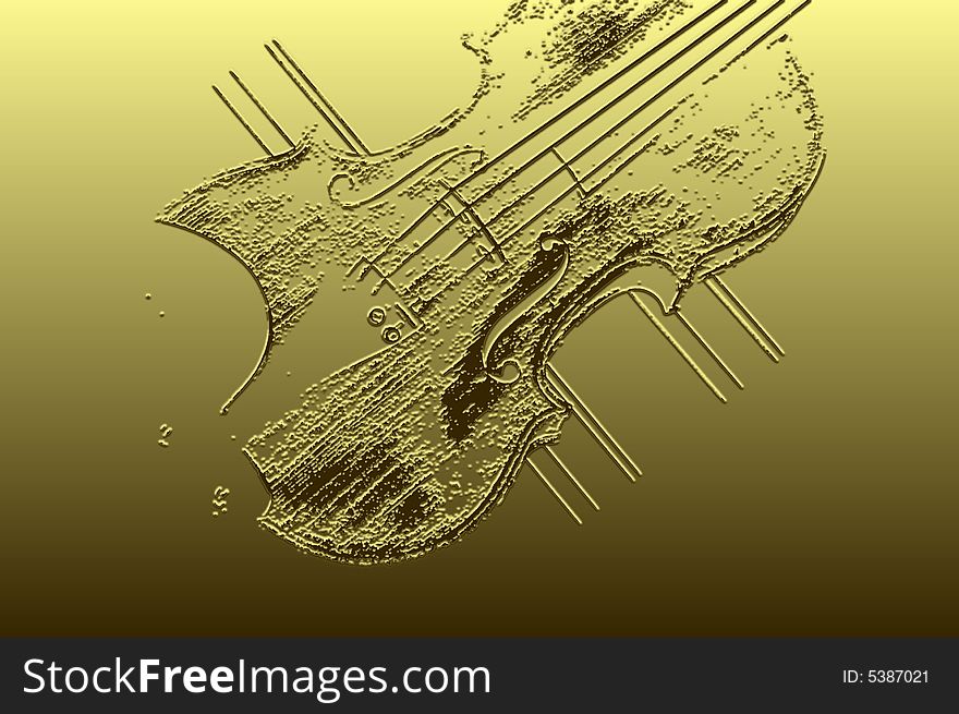 Abstract violin background-retro style desing