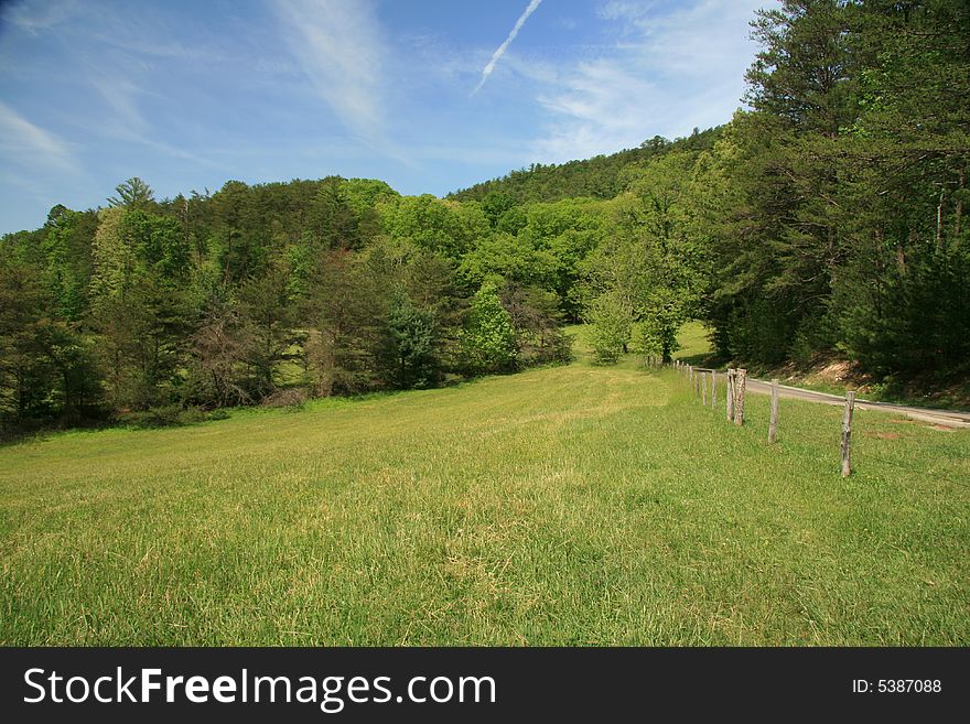 Part of Cades Cove in the Smoky Mountains.