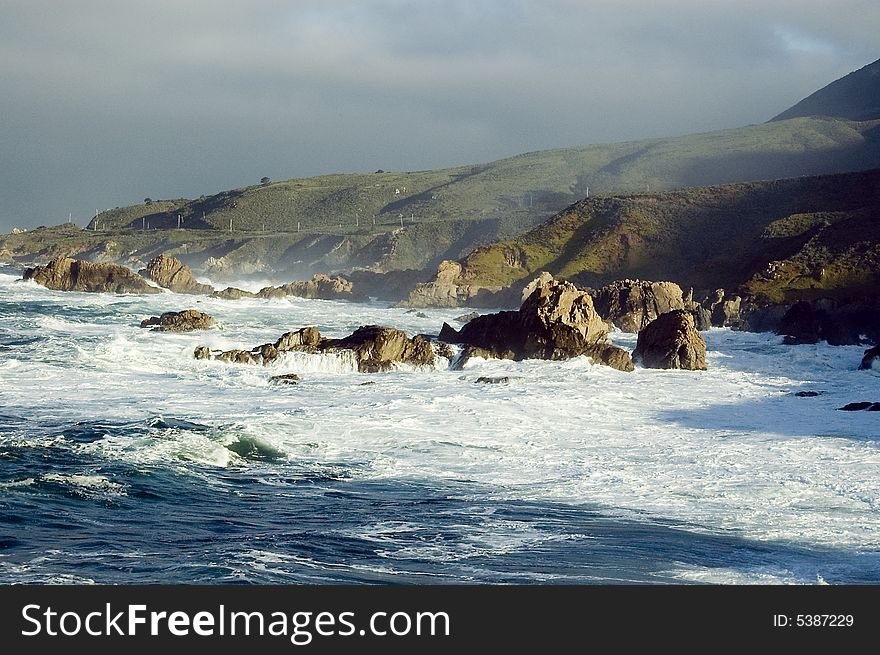 The Waves roll in at Garrapata State park. The Waves roll in at Garrapata State park