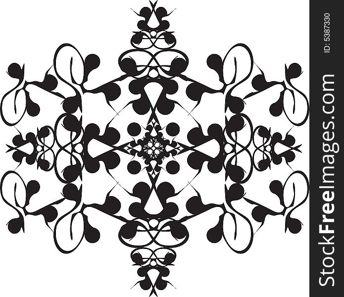 Black ornament for use in design and for tattooes. Black ornament for use in design and for tattooes
