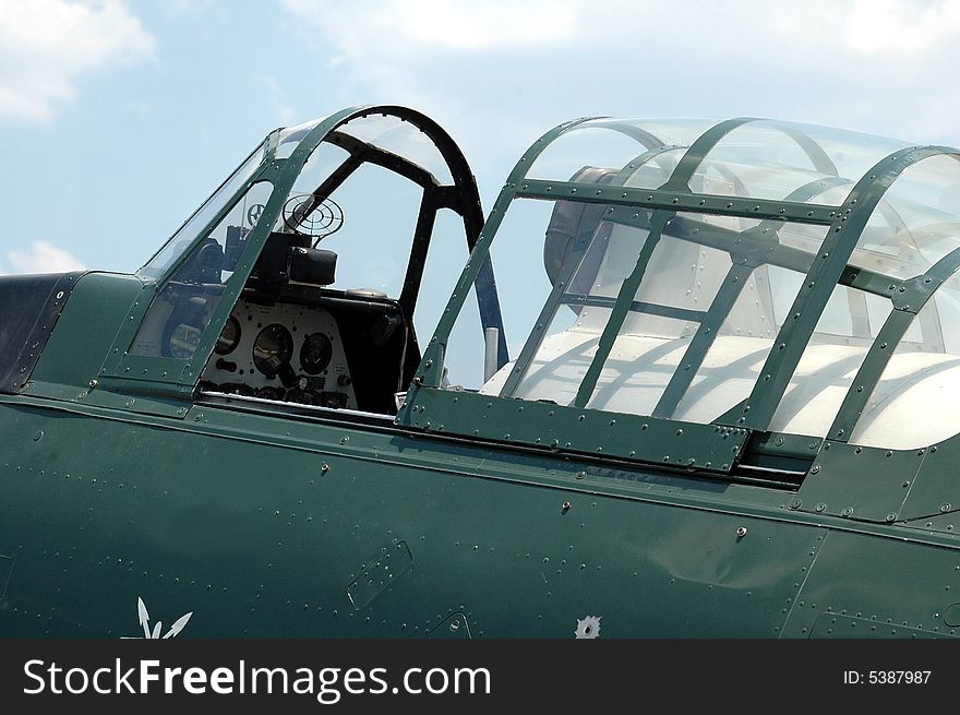 Photographed vintage war plane at Annual PDK airport good neighbor day open house and air show in Georgia.