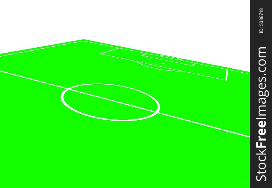 Ground of football on white background