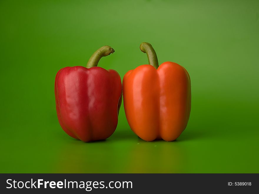 Red and orange paprika