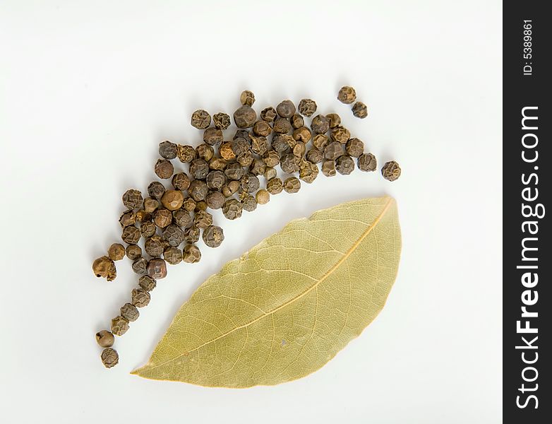 Spices On A White Background