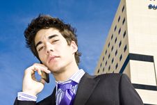 Businessman On Phone Royalty Free Stock Photography