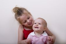 Girl And Baby Smiling Stock Image Girl And Baby Smiling Stock Image
