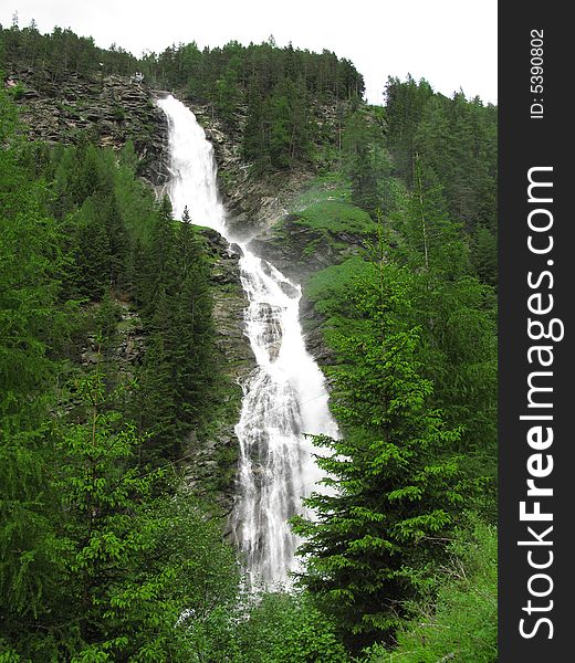 Waterfall in tirol in spring