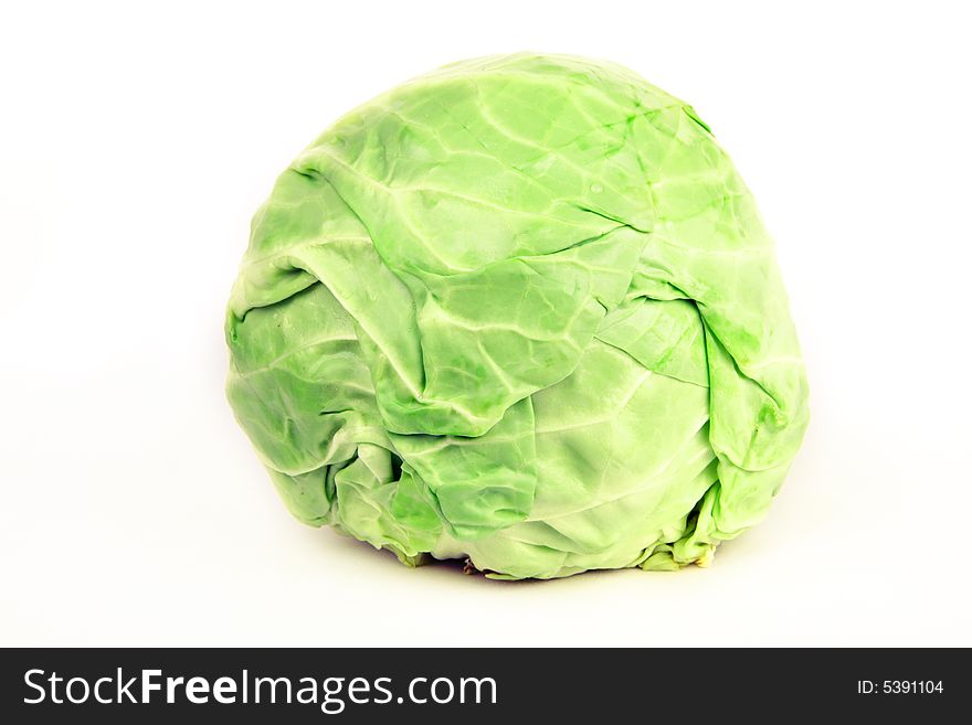 Fresh Cabbage on white background