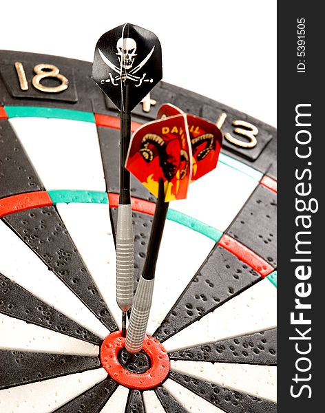 Darts - sports game on a white background