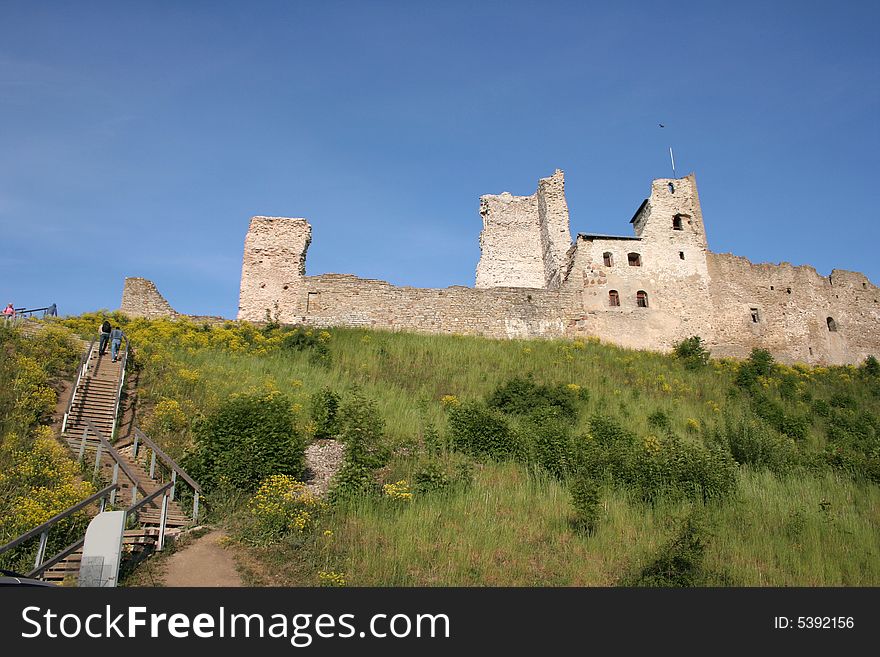 Ruins of a fortress on a hill in Rakvere, Estonia. Ruins of a fortress on a hill in Rakvere, Estonia