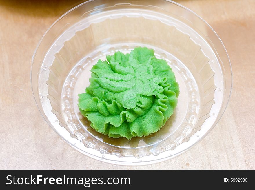 Traditional japanese wasabi close-up