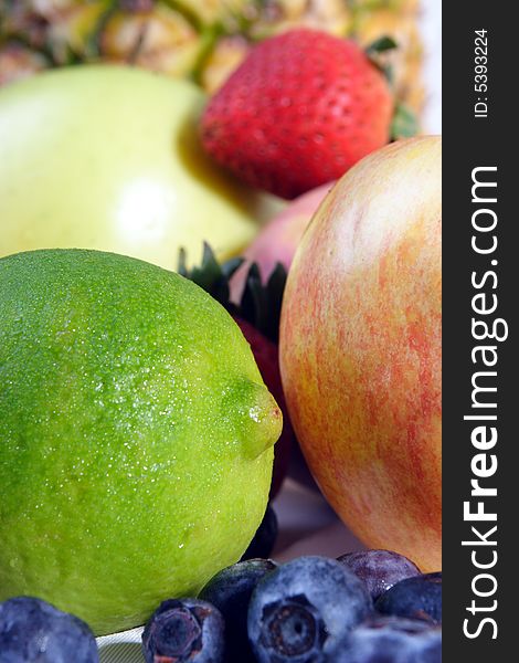 Mixed fruits with shallow depth of field