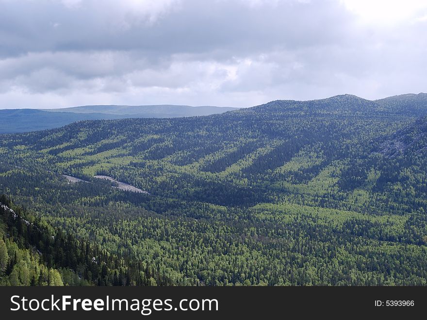 Summer in mountains, valley, landscape