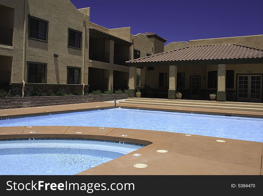 Luxury vacation resort swimming pool and spa. Luxury vacation resort swimming pool and spa