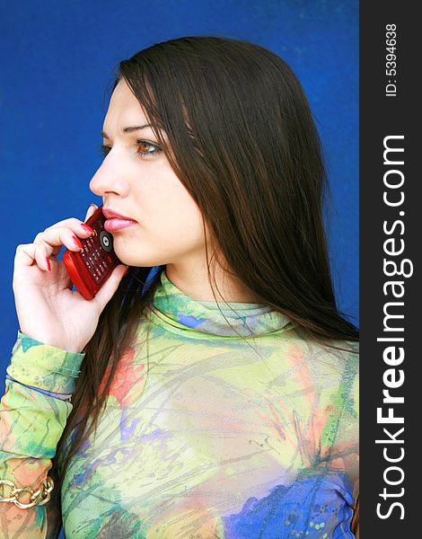 Girl With Telephone