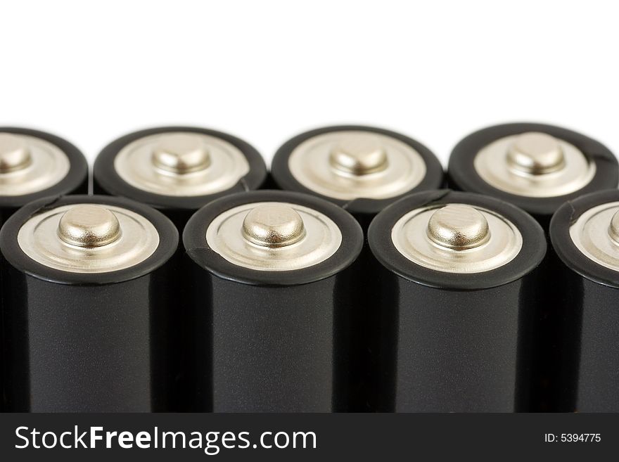 Group of batteries, isolated on white background