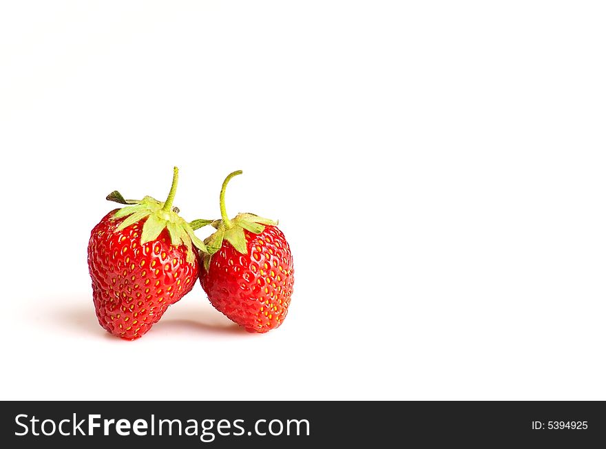 Two strawberries