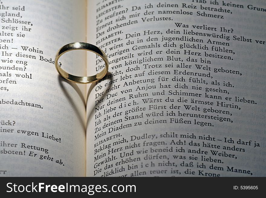 Heart shaped shadow on a book. Heart shaped shadow on a book