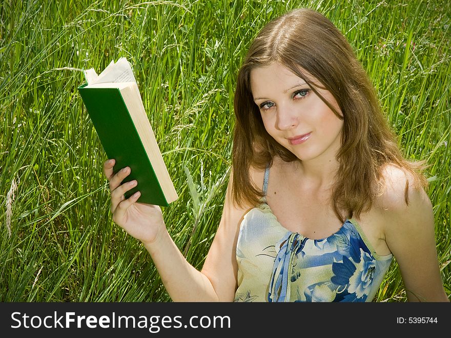 Romantic Girl With Book