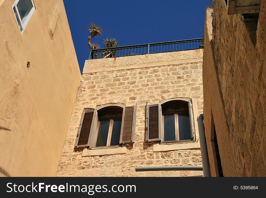Stone houses and walls of the old city of Jafo in Israel. Stone houses and walls of the old city of Jafo in Israel