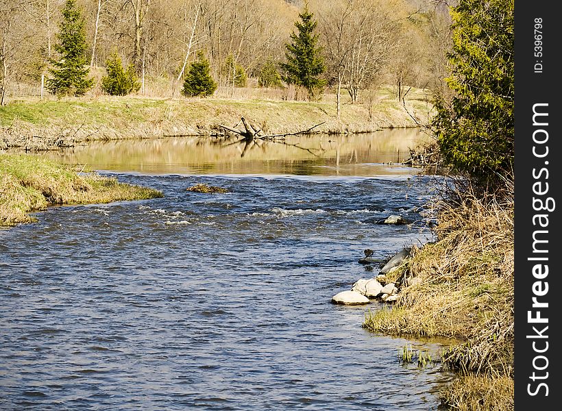 River scene in hiking area