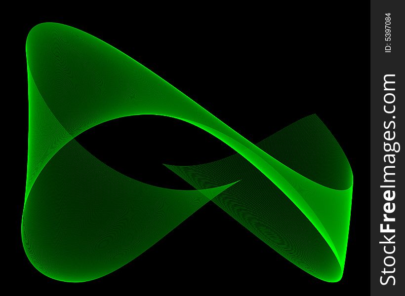 Abstract shape on black background. Abstract shape on black background