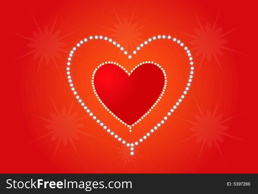 Abstract Valentine background with hearts
