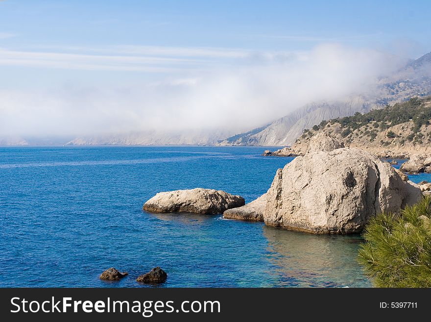 Wonderful coastline, coast of Crimea